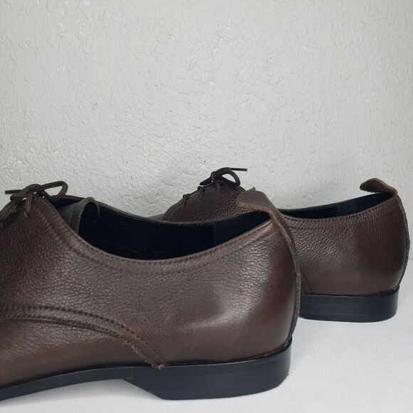 Maison Forte Men\'s Size 12 Brown Leather Lace Up Oxford Dress Shoes main image 9